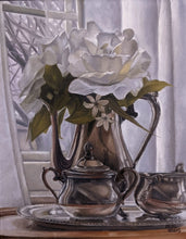 Load image into Gallery viewer, Original Still Life Oil Painting -"White Rose Tea"