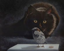 Load image into Gallery viewer, Original Oil Painting - &quot;Prowling Adversary&quot; - 1 Peter 5:8
